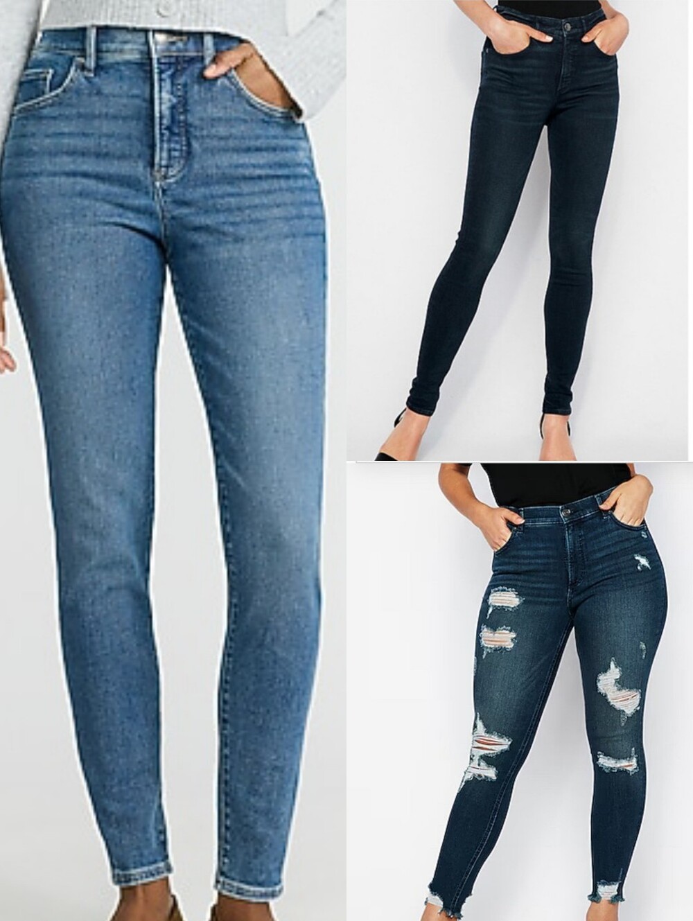 Bundle Of 3 Express Perfect Denim Skinny Jeans - Sz 8